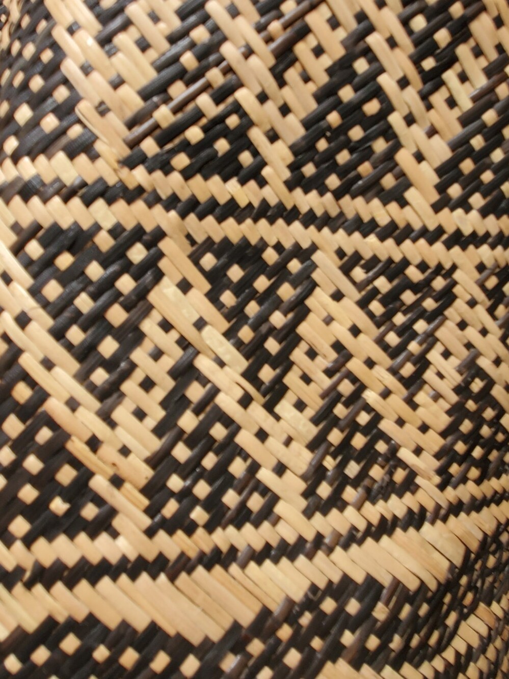 Vintage Tribal Ethnic Handwoven Rattan Bucket Bag Backpack Storage Decor - Picture 6 of 10